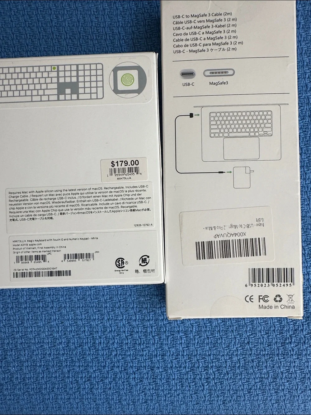 Apple Magic Keyboard w/Touch ID  ++ 6.6’ Apple USB-C to MagSafe3 Charging Cable